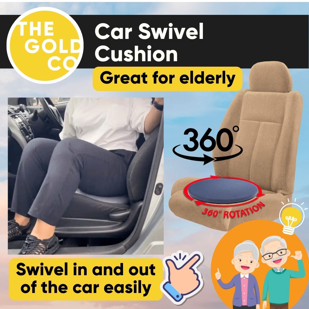 2X Swivel Seat Cushion For Car For Elderly, 360Degree Rotation Lightweight  Portable Memory Foam Auto Swivel
