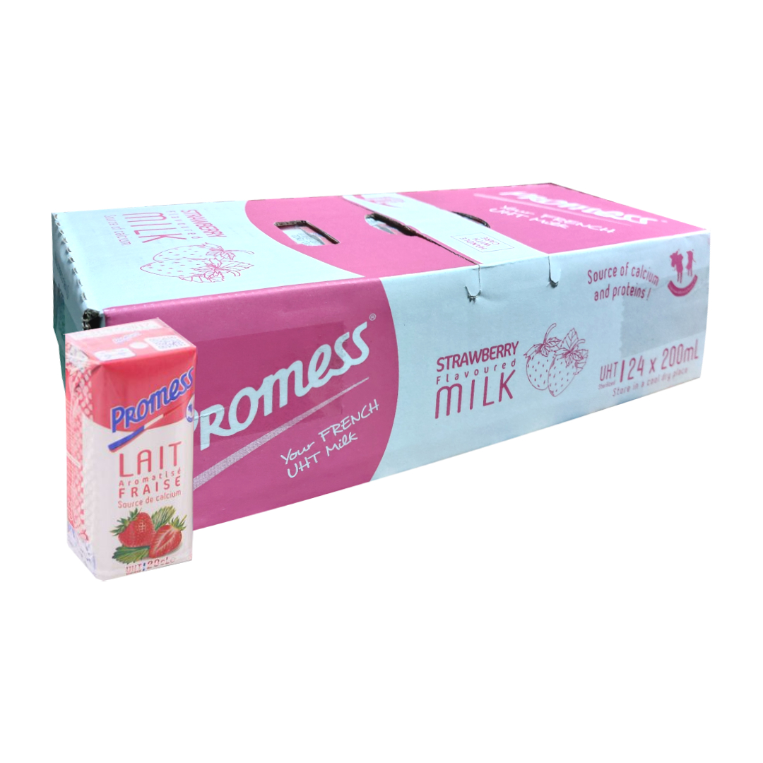 Sữa Tươi Promess Dâu 200ml - Sữa Promess Strawberry Nhập Khẩu Pháp