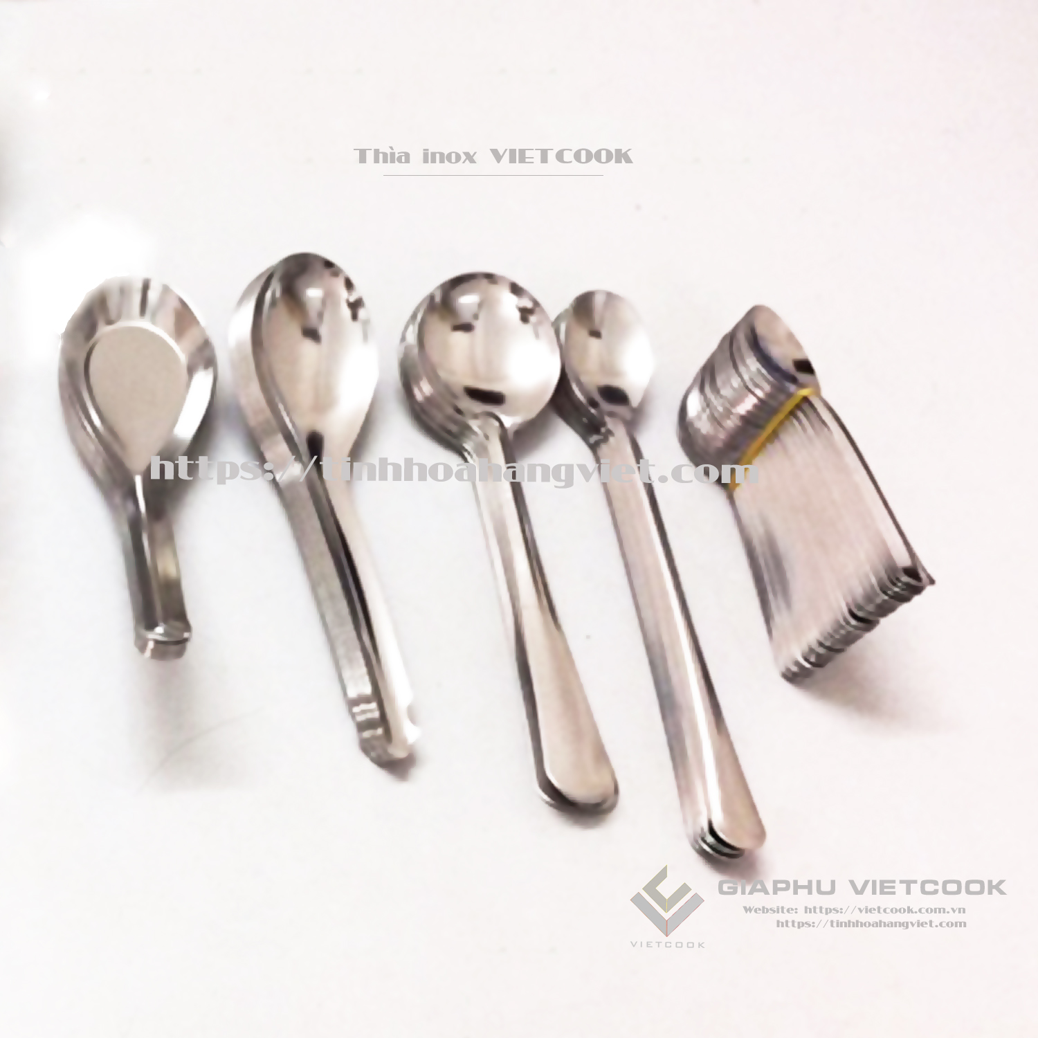 [chính hãng] 10 thìa inox vietcook (thìa canh vuông, thìa canh bầu, thìa súp, thìa chanh) {{giaphuvietcook}}