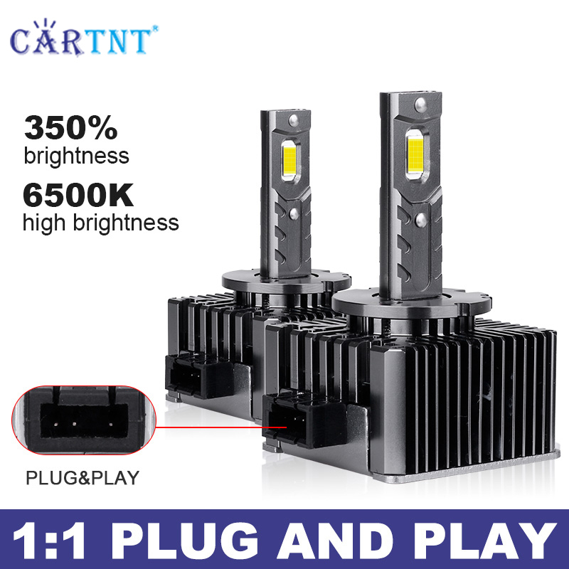 CarTnT 1 Pair Super Bright 20000LM 90W No Error Free Canbus D1S D2S D3S D4S D5S D8S Car headlight LED Bulb 6000K D1R D2R D3R D4R Plug&Play Matches Original HID Ballast For Volkswagen VW Audi Benz BMW ราคา 1,452 บาท*ส่งฟรี