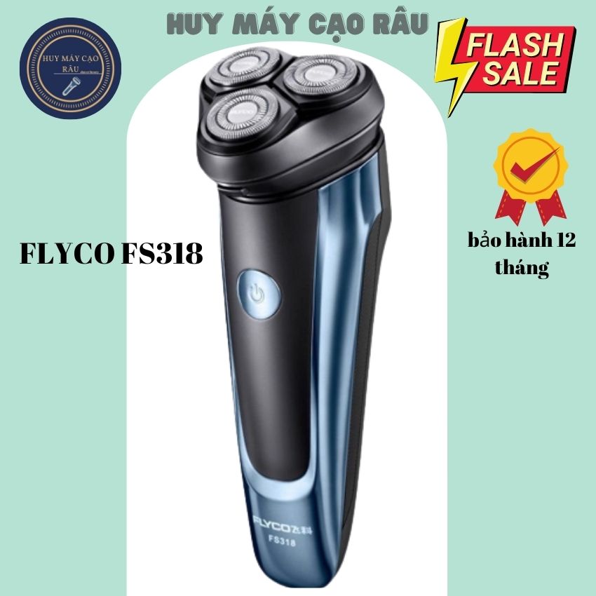 Máy cạo râu FLYCO fs318 V2 máy cạo râu khô thông minh chống nước tốp các dòng máy cạo râu nam 2022 bán chạy