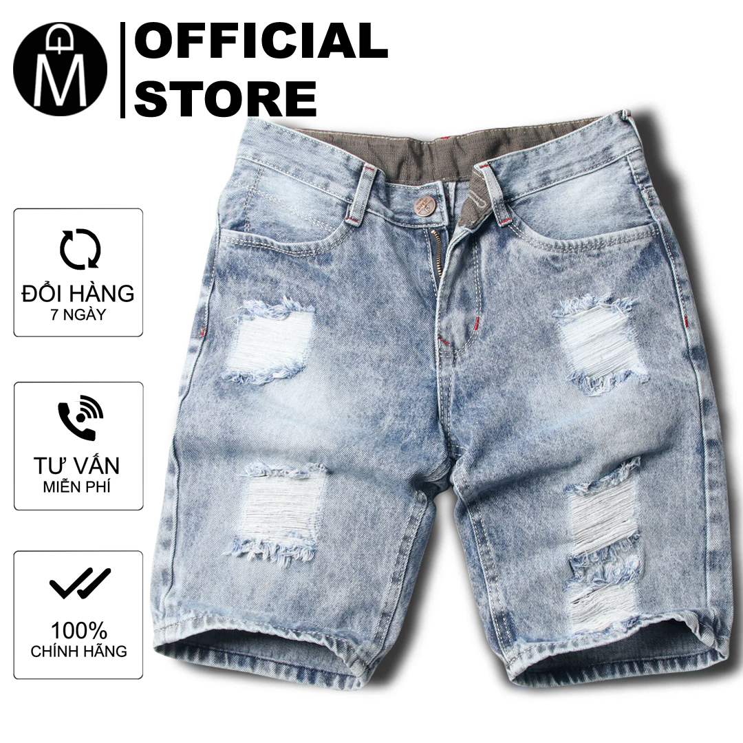 [HCM]Quần short jean nam MĐ Q416 xám xanh quần đùi nam thời trang