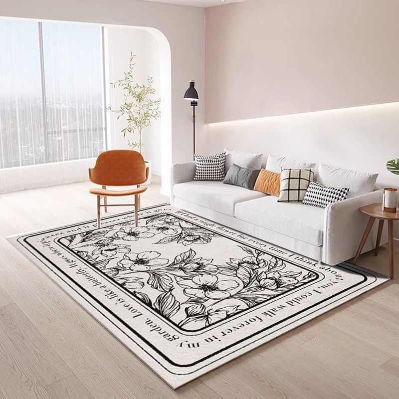 Thảm Trải Sàn Phòng Khách Thảm Chống Trượt Thảm Bắc Âu Thời Trang Thảm Phòng Ngủ Polyester Chất Lượng Cao Thảm Trải Sàn Chăn Cạnh Giường Thảm Sofa Thảm Trải Bàn Yoga Thảm Khu Vực Thảm Tatami/Karpet