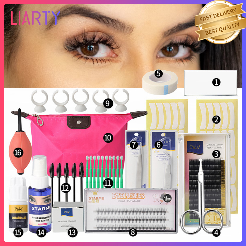Gambar LIARTY Eyelash Extension Set Beginners Eyelash Extension Practice Mild Non irritating Makeup Tool