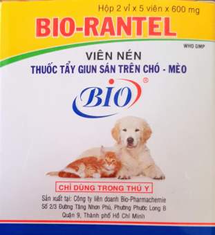Bio RANTEL (Hộp 10 viên) - Tẩy sạch giun sán cho chó mèo