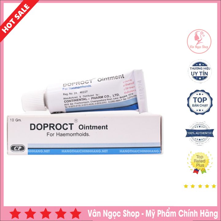 Combo kem bôi và đặt trĩ doproct thái lan hiệu quả