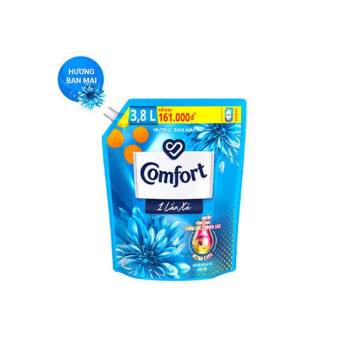 Nước xả vải  comfort Đậm đặc Một lần xả Hương Ban Mai túi 3.8L