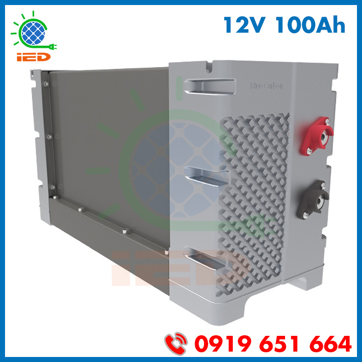 Pin lưu trữ lithium-ion 12v 100ah blue carbon