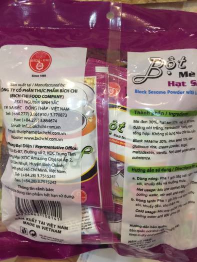 BỘT MÈ ĐEN HẠT SEN BÍCH CHI 350G