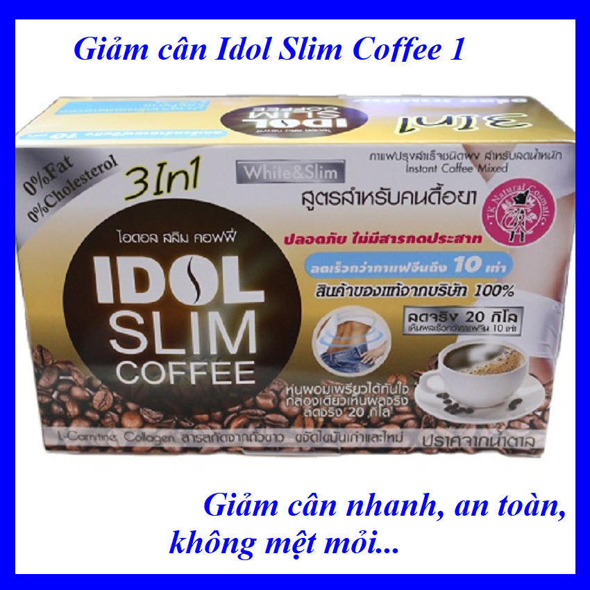 [Freeship] Giảm cân Idol Coffee,  Giảm cân nhanh, Giảm cân hiệu quả 1 hộp 10 gói Cà phê giảm cân 3 in 1