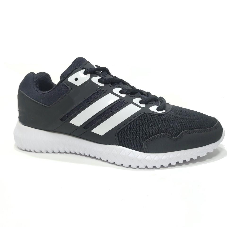Giày nam - giày sneaker nam nữ size 35 đến 44 (đen sọc trắng 01)