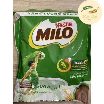 Thức Uống Lúa Mạch Nestlé MILO Sữa 3 Trong 1 Bịch 15 gói - (22g/Gói) DATE  04.05.2024