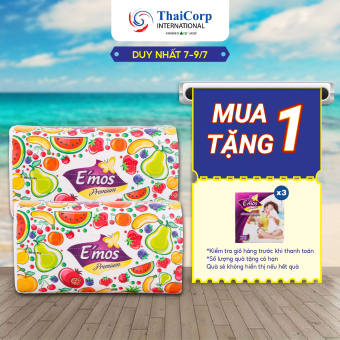 Lốc 2 Gói Khăn Giấy Rút Cao Cấp E'mos Premium (230 tờ/Gói)