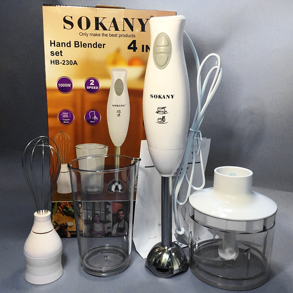 Máy xay cầm tay đa năng sokany hb230a 4 in 1 cao cấp