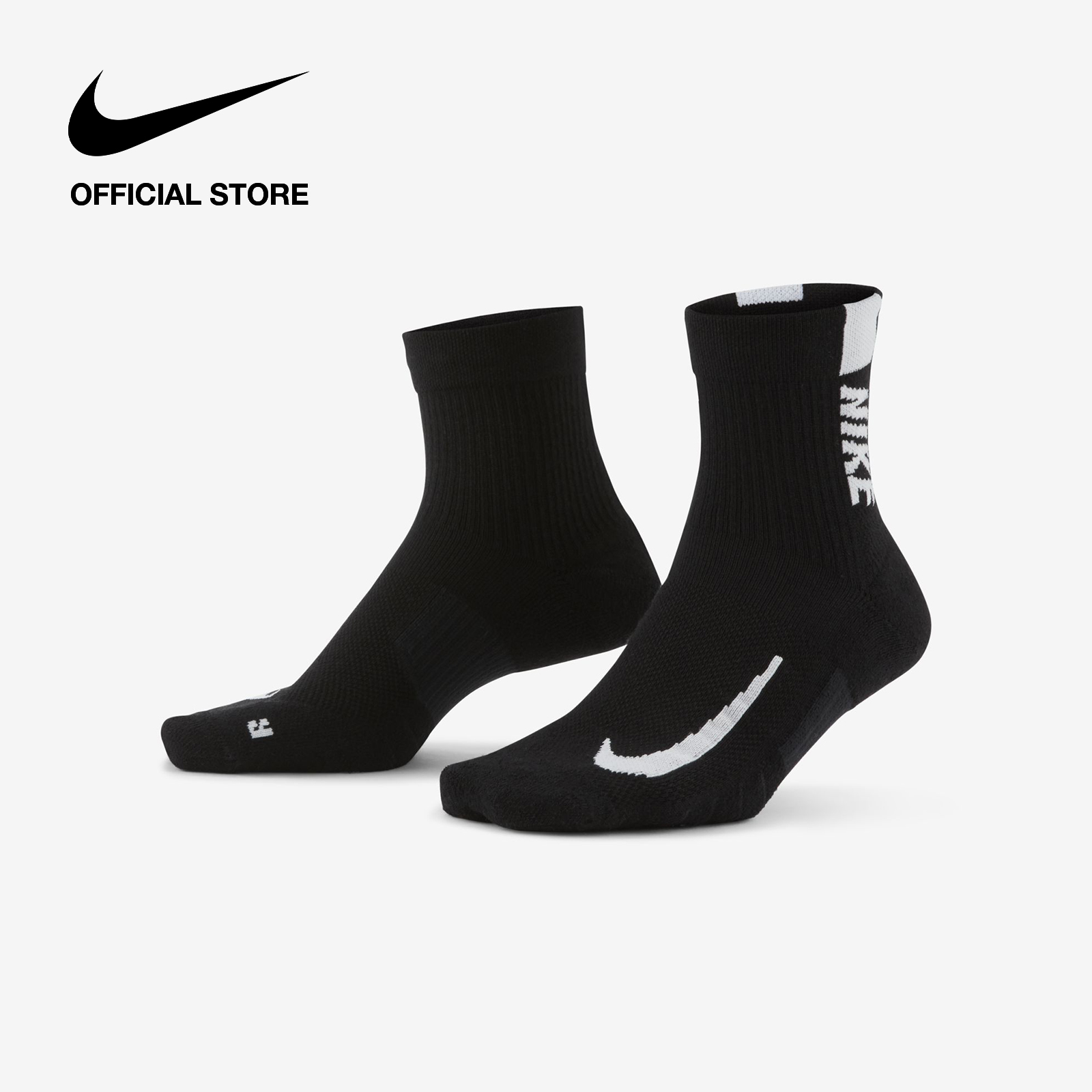 Nike Multiplier Running Ankle Socks  - Black