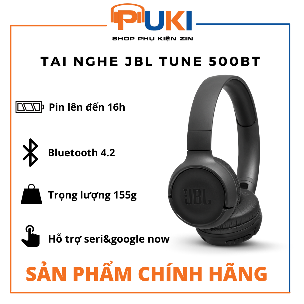 Tai Nghe Chụp Tai Bluetooth JBL TUNE 500BT - T500BT tai nghe không dây, bluetooth
