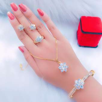 Bộ Trang Sức Giá Rẻ - Givishop - B40907179 - [ Chất liêu bạc pha, cam kết không đen không dị ứng ] - bộ trang sức vàng 18k, vàng trang sức, bộ trang sức vàng tây, bộ trang sức vàng trắng, bộ trang sức vàng, bộ trang sức cưới vàng 24k