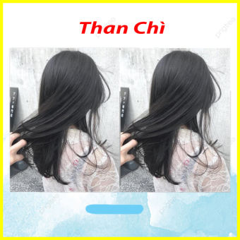 Thuốc nhuộm tóc Than chì không tẩy lên từ nền đen kèm oxy trợ nhuộm găng tay