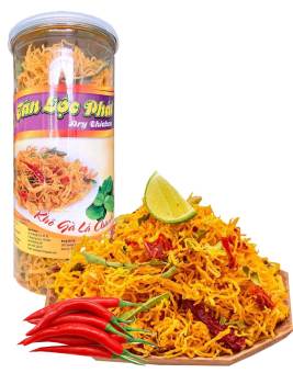 KHÔ GÀ XÉ LÁ CHANH SIÊU NGON TÂN LỘC PHÁT - HŨ 300G