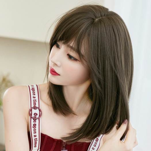 Tóc giả nữ Hàn Quốc cao cấp - Tóc giả nữ nguyên đầu cup ngắn. Tóc giả, tóc ngắn, tóc giả có da đầu, tóc vic