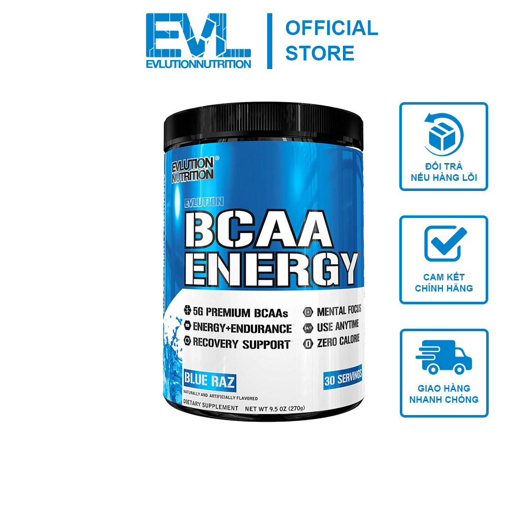 Tỉnh Táo Tăng Cường Hồi Phục Và Phát Triển Cơ Bắp EVL BCAA ENERGY 30 Lần Dùng