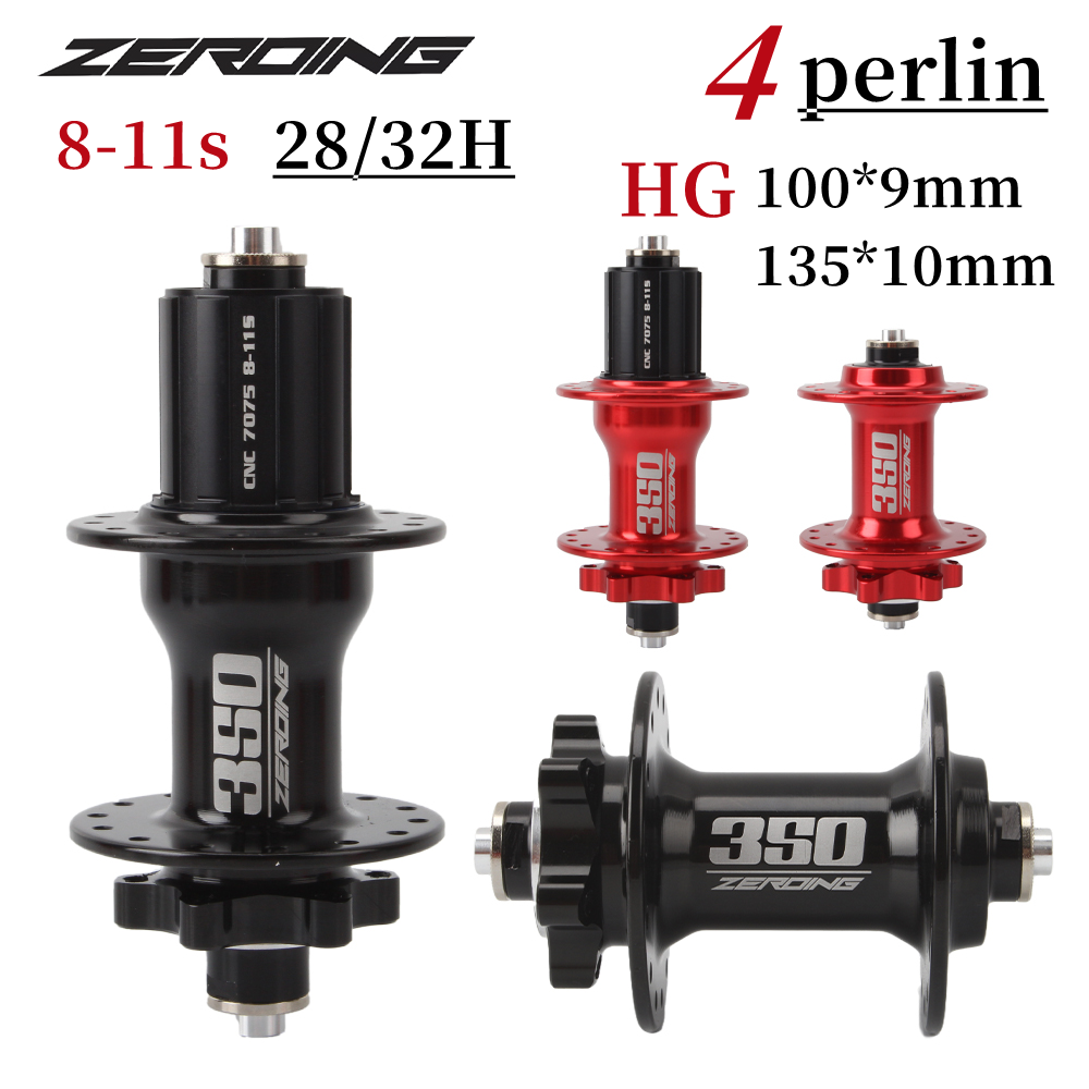 Zeroing đùm xe đạp đĩa chịu lực 350 4 phanh đĩa đùm xe đạp leo núi mtb đùm xe đạp trước/sau 28 32 lỗ 8/9/10/11 tốc độ