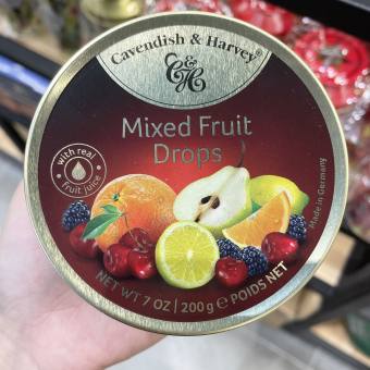 Kẹo Cứng Hộp Thiếc Vàng Bạc Cavendish & Harvey Đủ Vị Các Loại Trái Cây - Đức