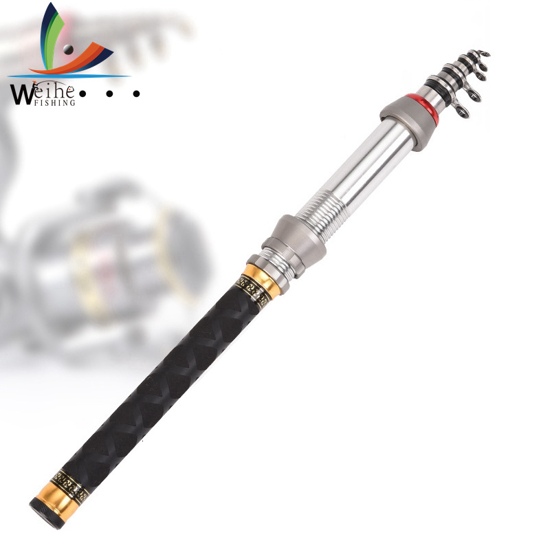 Weihe 1.3m 1.8m 2.4m Carbon Fiber Mini Telescopic Fishing Rod