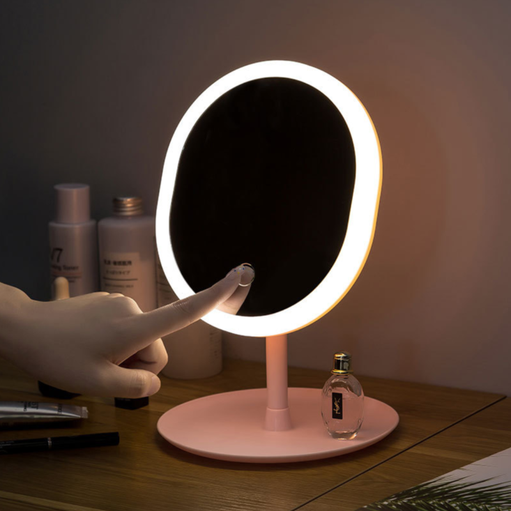 led light mirror small