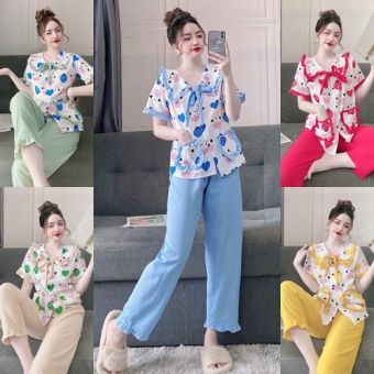 SET ĐỒ BỘ NỮ SIÊU XINH MẪU BÒ SỮA HOT 2021 - CHẤT KATE LỤA MỀM XINH XẮN FORM DƯỚI 58kg