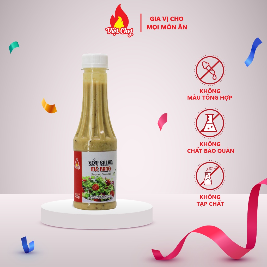 Nước sốt mè rang sốt salad mè rang việt chef thơm ngon đậm vị chai 250gram
