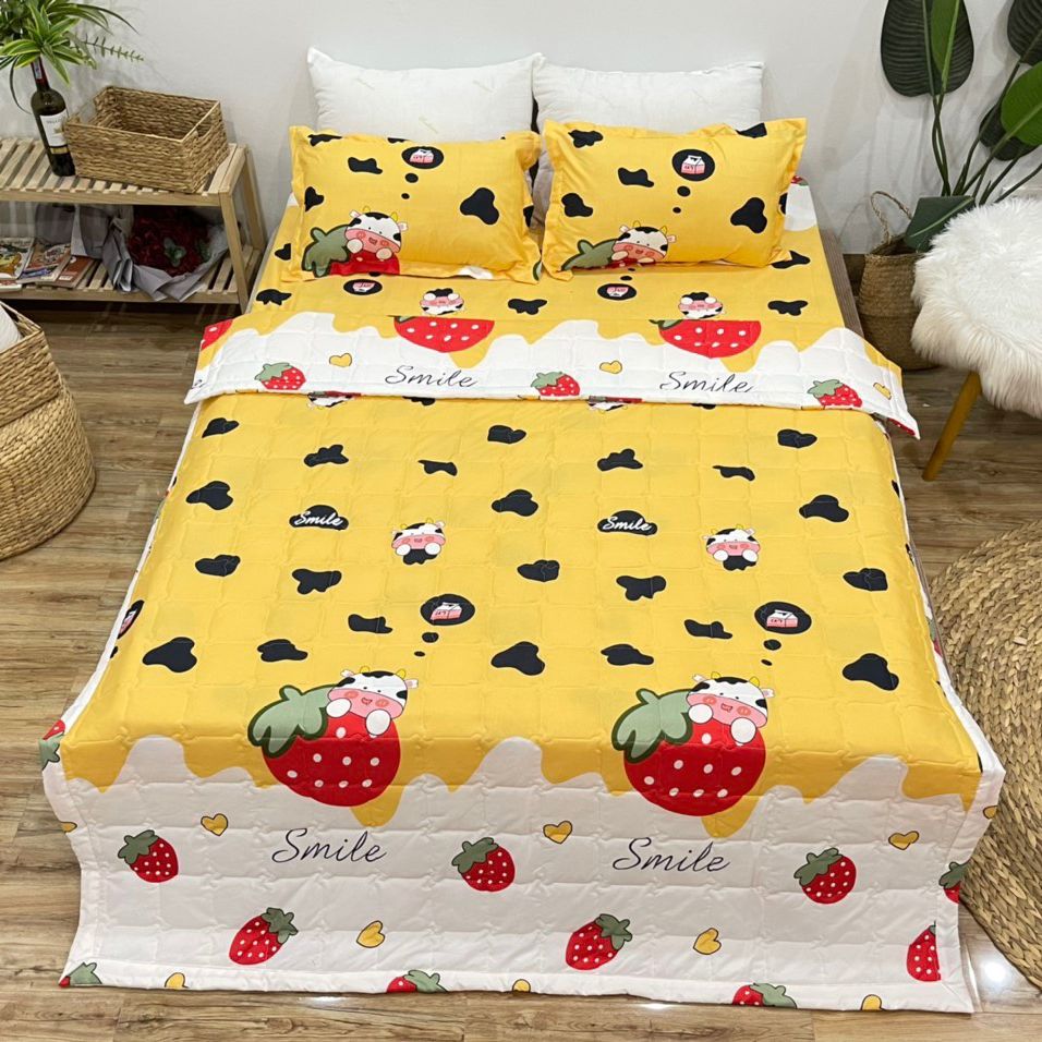 Bộ Chăn Ga Gối COMBO 5 Món Cotton Poly Nhiều Mẫu Lựa Chọn , Chất Liệu Bền Đẹp Nhiều Kích Thước CA Bedding - Decor