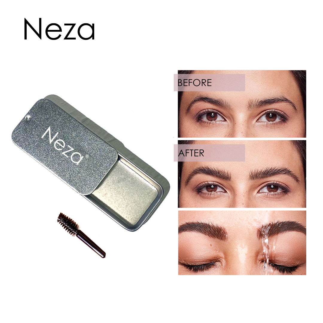 Gambar Neza Eyebrow Styling Gel (with brush) Set Waterproof Quick drying Natural Eyebrows Long lasting 3D Eyebrow Soap Eyebrow Wax