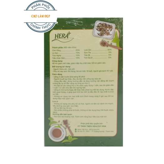 02 Hộp Trà Thảo mộc Giảm cân Hera Plus (30 viên) – Hỗ trợ giảm cân an toàn - Trà Giảm cân Hera Plus