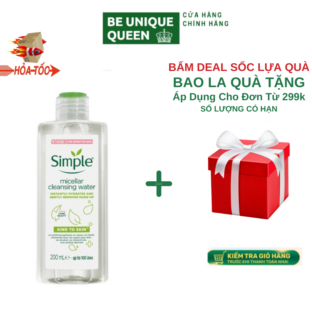 Kem Dưỡng Ẩm Cho Da Dầu Mụn Và Nhạy Cảm Simple Kind To Skin Hydrating Light Moisturiser 125ml chính hãng Anh Quốc