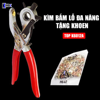 Kìm Bấm Lỗ Dây Đồng Hồ / Lỗ Dây Nịt TOP K6012A - Kềm Bấm Lỗ Thắt Lưng - Đục Lỗ Đồ Da Dây Da / Lỗ Tròn Đục Khoen Đa Năng Cầm Tay - Kivo
