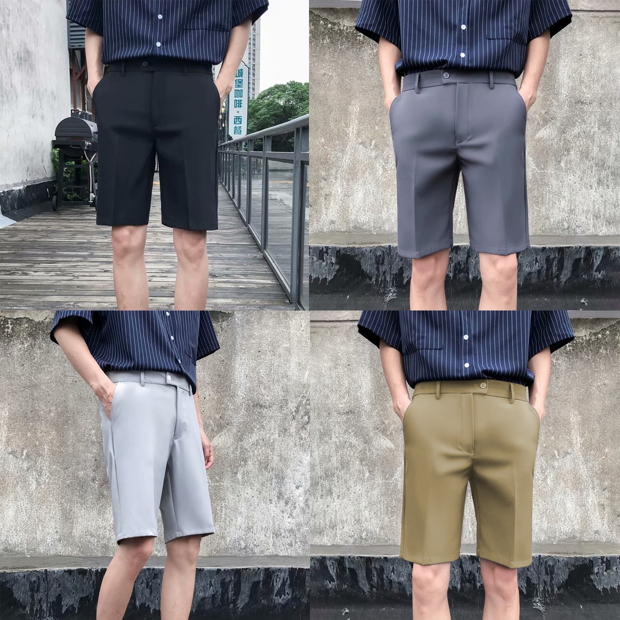 Quần tây nam ngắn, quần đùi nam form Hàn Quốc trẻ chung - chất VITEX Cao Cấp bền đẹp QN07S