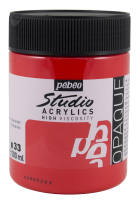 สีอะคริลิค เกรดสตูดิโอ PEBEO 500ml สีแดง Cadmium Red Hue Acrylic Studio High Viscose 500ML Cadmium Red Hue P171033