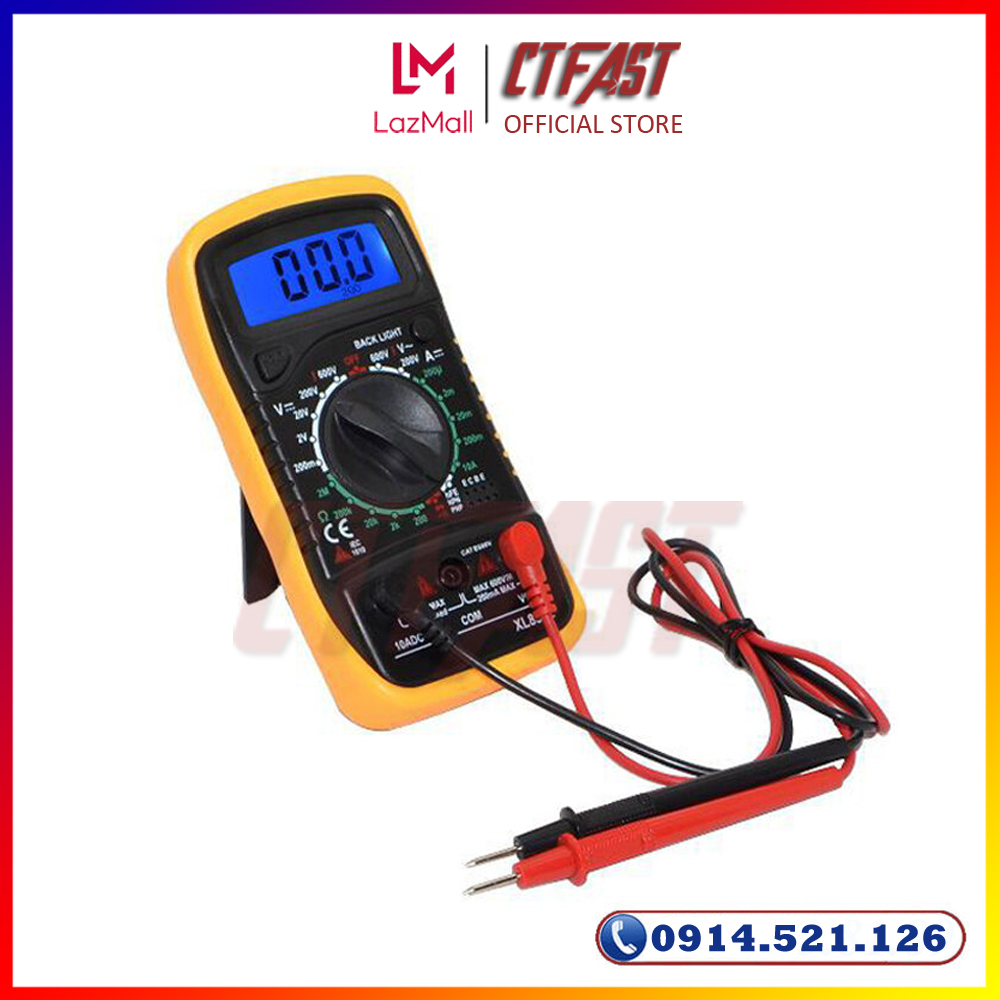 Đồng Hồ Đo Vạn Năng Điện Tử XL830L Kèm Pin 9V, Đo Điện Tự Động - Chính Hãng CTFAST