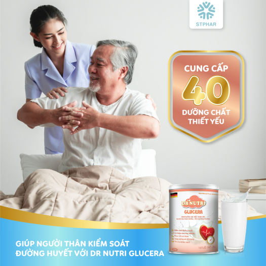 Freeship_Sữa bột cho người tiểu đường Dr Nutri Glucera 900g