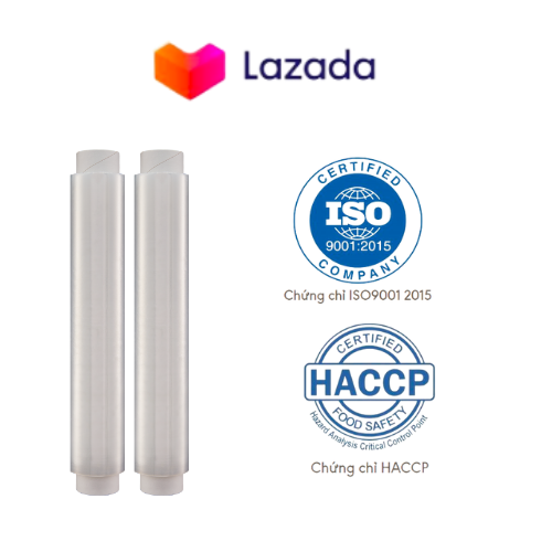 COMBO 2 lõi Màng bọc thực phẩm  60m nặng 540 gram - Nhựa PE- Dùng được cho lò vi sóng- Không chứa phụ gia tạo dẻo- Không chứa DEHA/DEHP - Thân thiện với môi trường