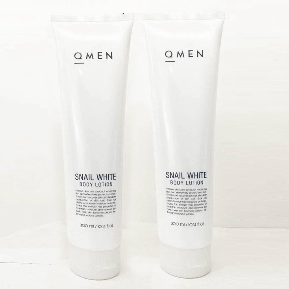 Combo 2 Body Lotion Dưỡng Trắng Toàn Thân Cho Nam QMEN Snail White Body Lotion Mẫu Cũ