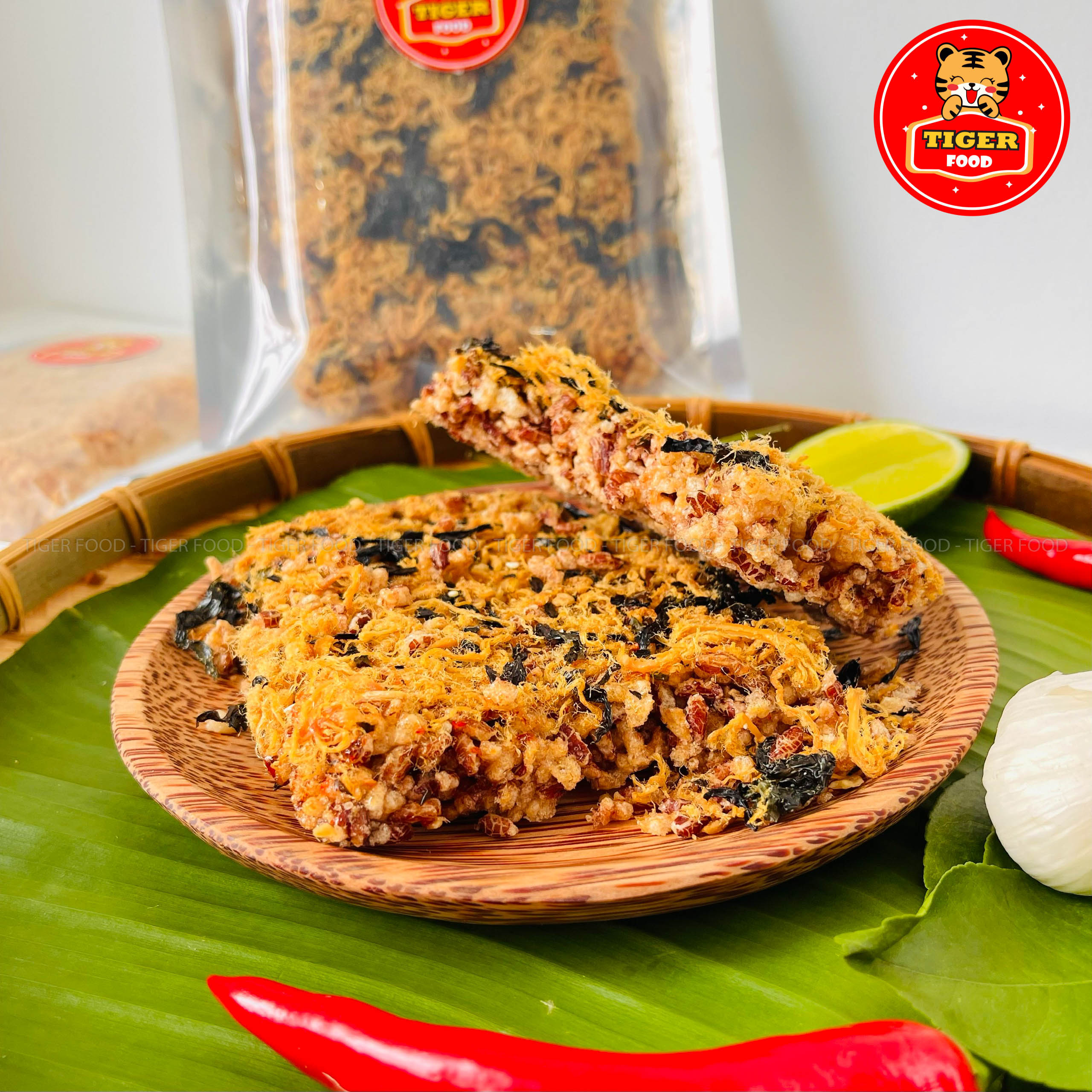 Cơm Cháy Gạo Lức Rong Biển Đặc Biệt 💖TIGER FOOD💖 100g Cơm Cháy Gạo Lức Rong Biển Siêu Ngon - Đồ Ăn Vặt Sài Gòn