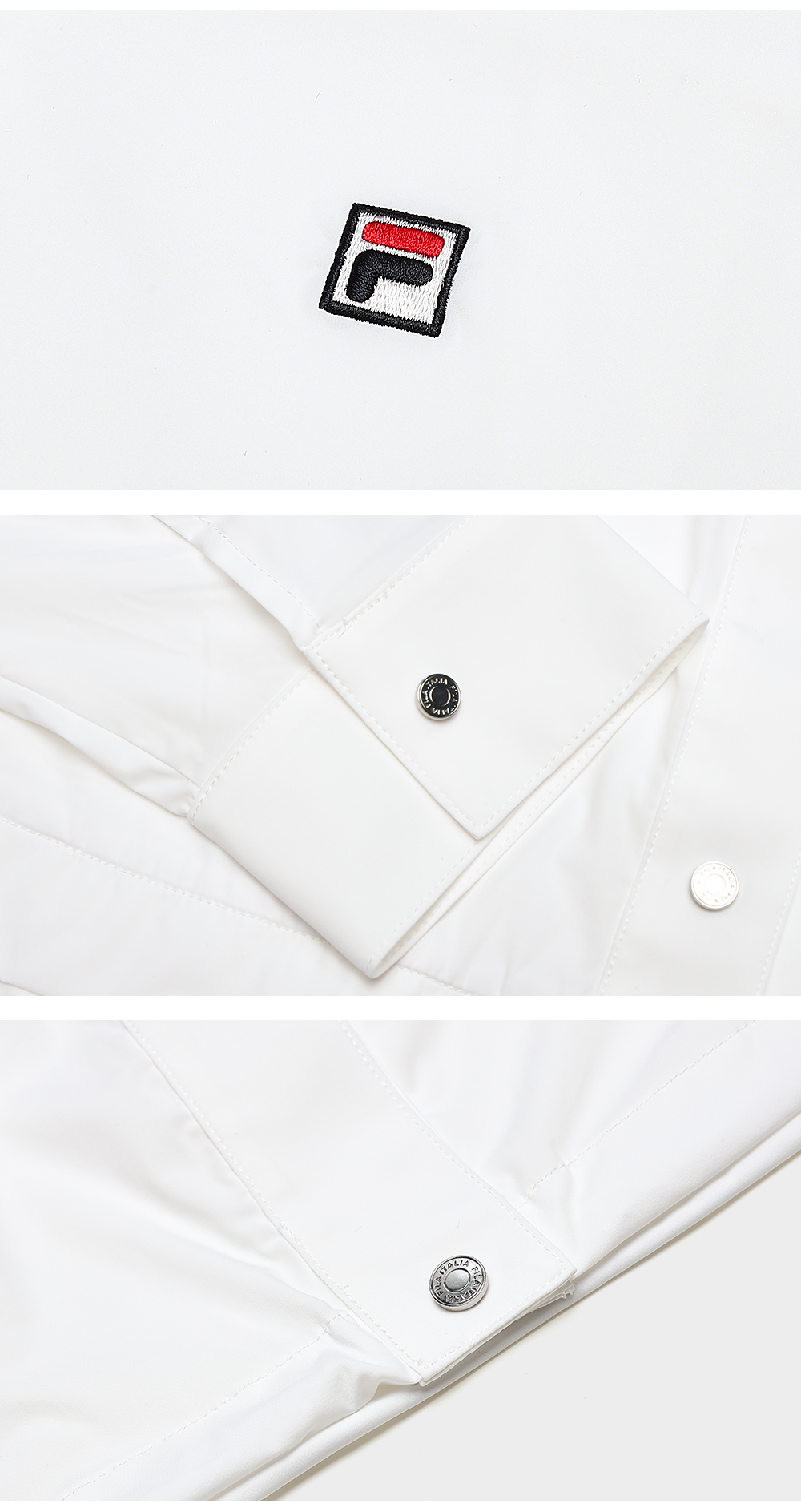 FILA CORE LIFESTYLE MH1 DNA-FRENCH CHIC Women Woven Shirt (White)