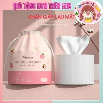 Khăn Giấy Lau Mặt Cotton Dùng 1 Lần Trái Đào/ Cuộn Khăn Lau Mặt Tẩy Trang