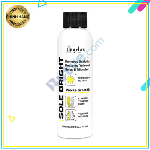 Dung dịch tẩy rửa các vết ố vàng đế giày Angelus Sole Bright 115ml (3