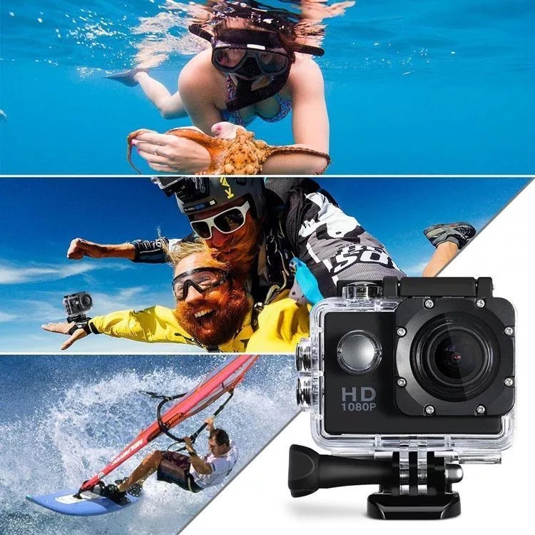 มุมมองเพิ่มเติมของสินค้า 📷ถ่ายได้ทุกที่ทุกเวลา🏄‍♀️กล้องกันน้ำ กล้องติดหมวก กล้องติดหมวกกันน็อค กล้องถ่ายใต้น้ำ 4K กล้องโกโปร กล้องแอ็คชั่น GoPro ถ่ายใต้น้ำ กล้องติดมอไซค์ กล้องถ่ายในน้ำ waterproof camera sport nanotech