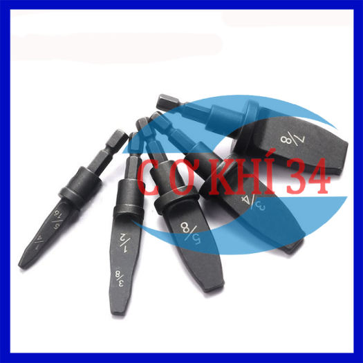 Bộ 5 Loe Ống Đồng, Bộ Lã Ống Đồng Bằng Khoan Chuôi Lục Giác