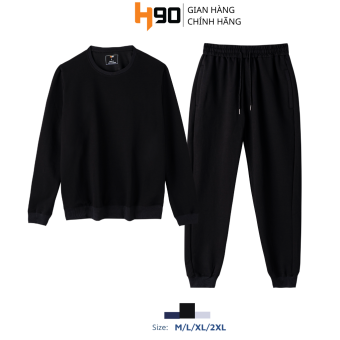 Bộ Đồ Nỉ Nam H90, Set Quần Áo Chất Nỉ Da Cá 3 Màu Kiểu Dáng Regular Thể Thao, Trẻ Trung, Năng Động HTRF001