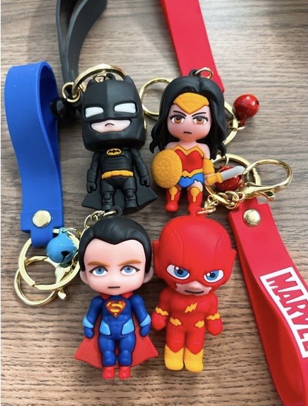 Móc khoá DC Superman Batman Flash Wonder Woman cao cấp cực cute
